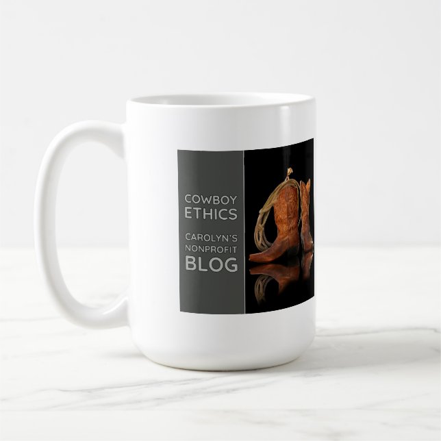 Cowboy Ethics by Carolyn Coffee Mug (Left)
