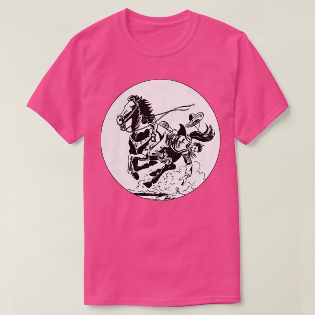 cowboy falling from horse T-Shirt (Design Front)