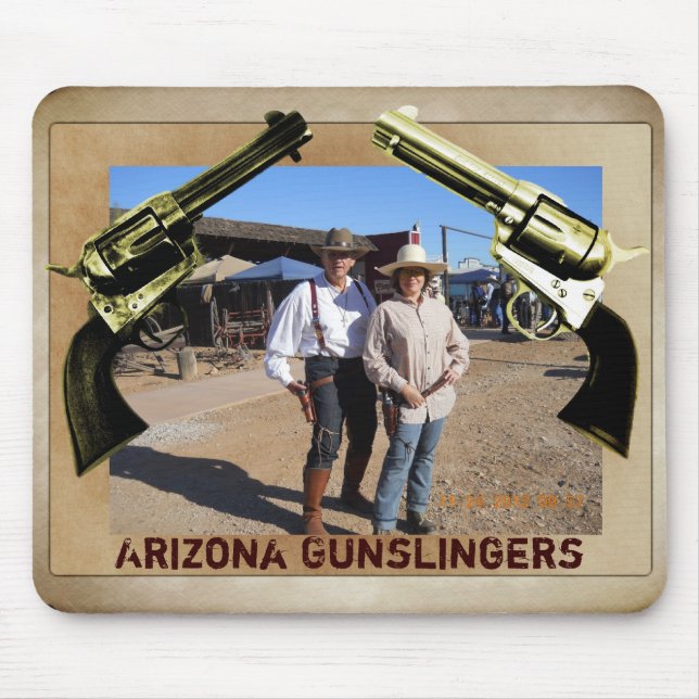 Cowboy Fast Draw Peacemaker Personalized Mousepad (Front)