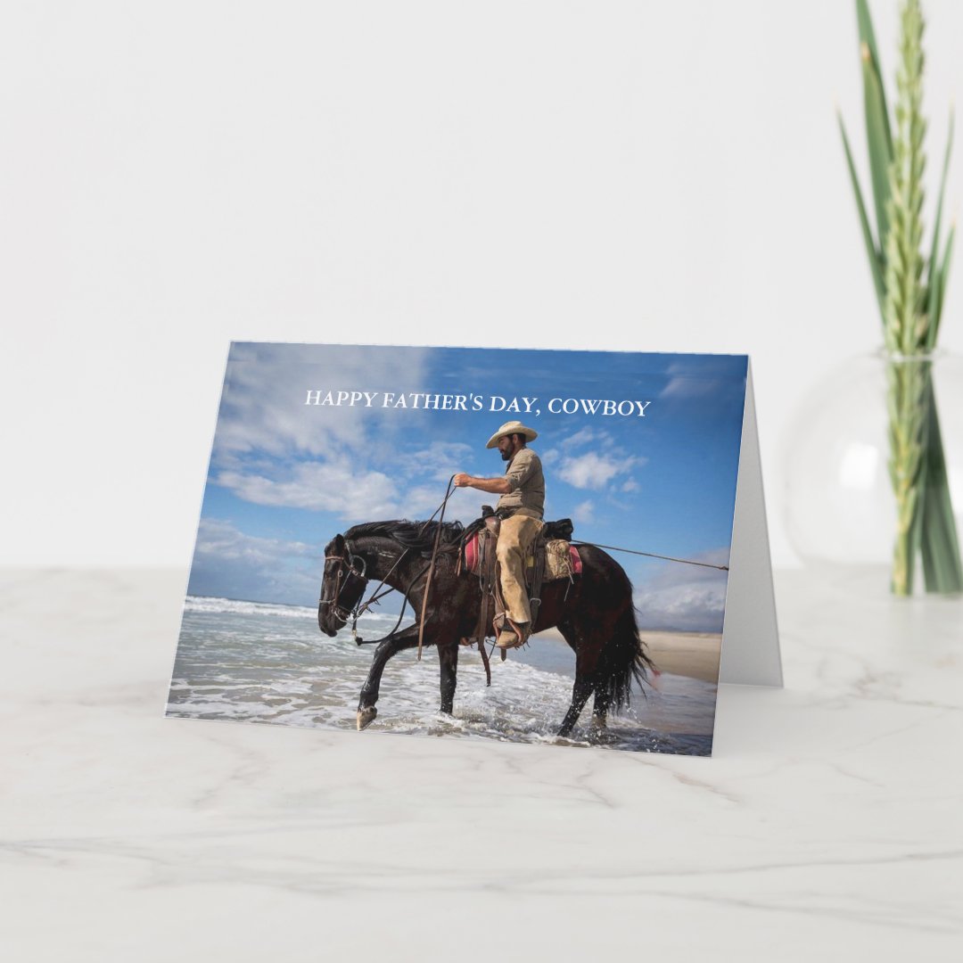 Cowboy Fathers Day Card Zazzle 2535