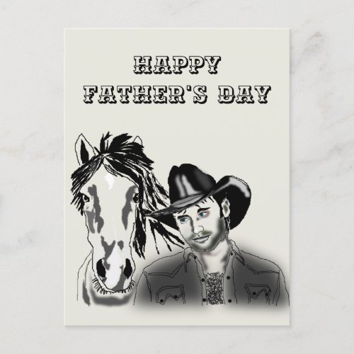 Cowboy Father's Day Postcard