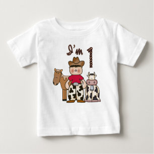 Cowboy First Birthday Baby T-Shirt