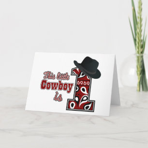 Cowboy First Birthday Card