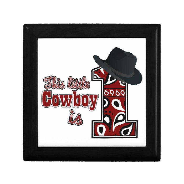 Cowboy First Birthday Jewelry Boxes