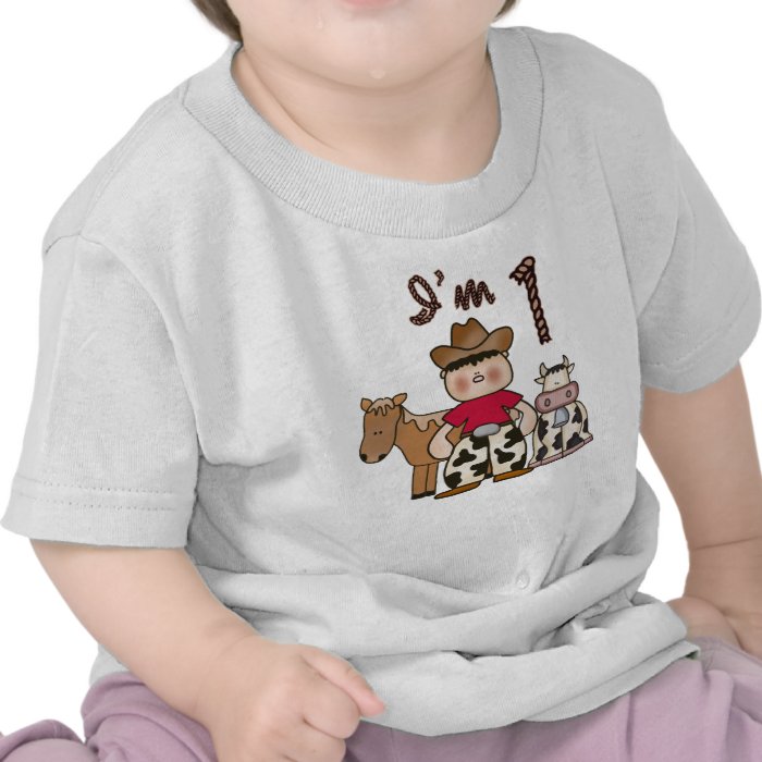 Cowboy  First Birthday Tee Shirts