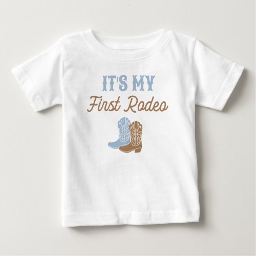 Cowboy First Rodeo Birthday Baby T_Shirt
