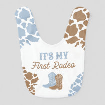 Cowboy First Rodeo Birthday Party Baby Bib