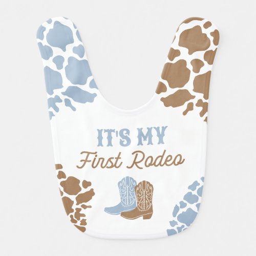 Cowboy First Rodeo Birthday Party Baby Bib