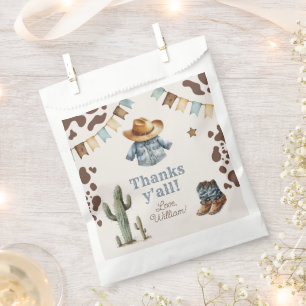 Cowboy First Rodeo birthday Wild West Thank you Favor Bag