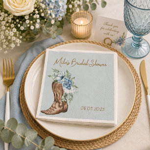 COWBOY FLORAL BRIDAL SHOWER  NAPKINS