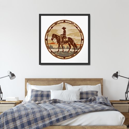 Cowboy  framed art