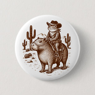 Cowboy Frog Button