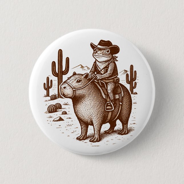 Cowboy Frog Button (Front)