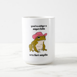 Cowboy Frog Meme Smart Fella or Fart Smella Coffee Mug