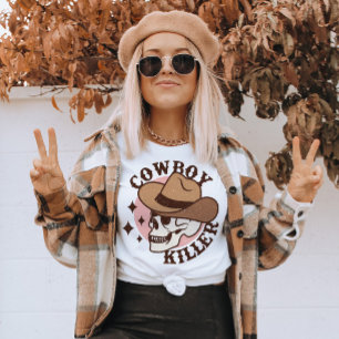 Cowboy Funny Halloween Skeleton T-Shirt