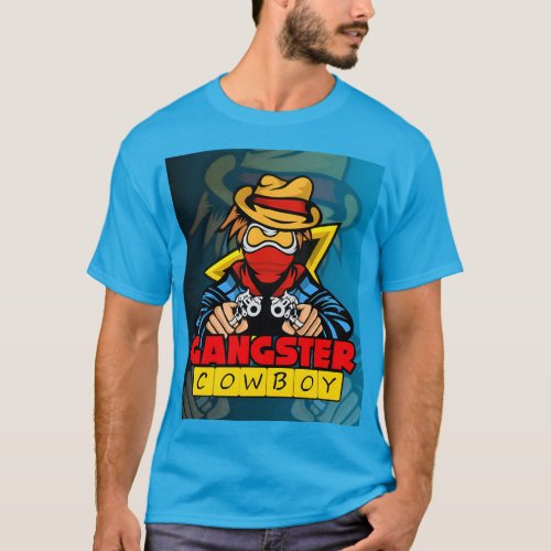Cowboy Gangster Tattoo Design Classic T_Shirt