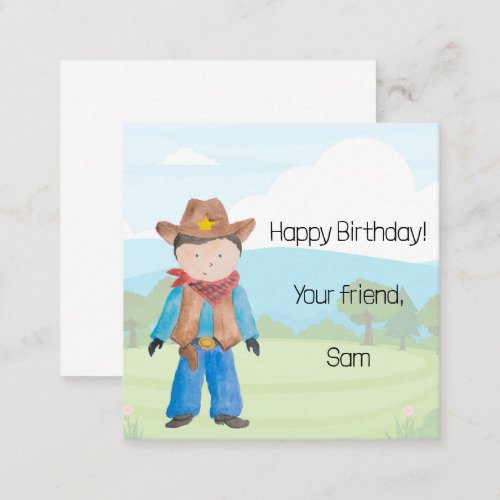 Cowboy Gift Card Enclosure