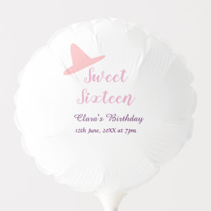 cowboy girl sweet 16th birthday pink purple name m balloon