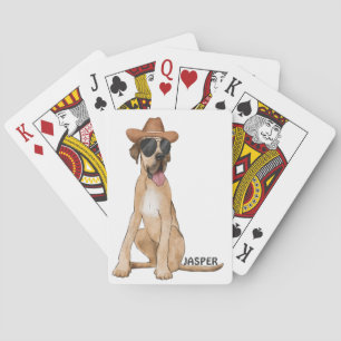 Cowboy Great Dane Dog Poker Cards