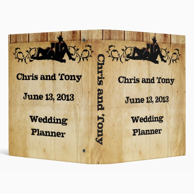 Cowboy Grooms Gay Wedding Planning Binder (Background)