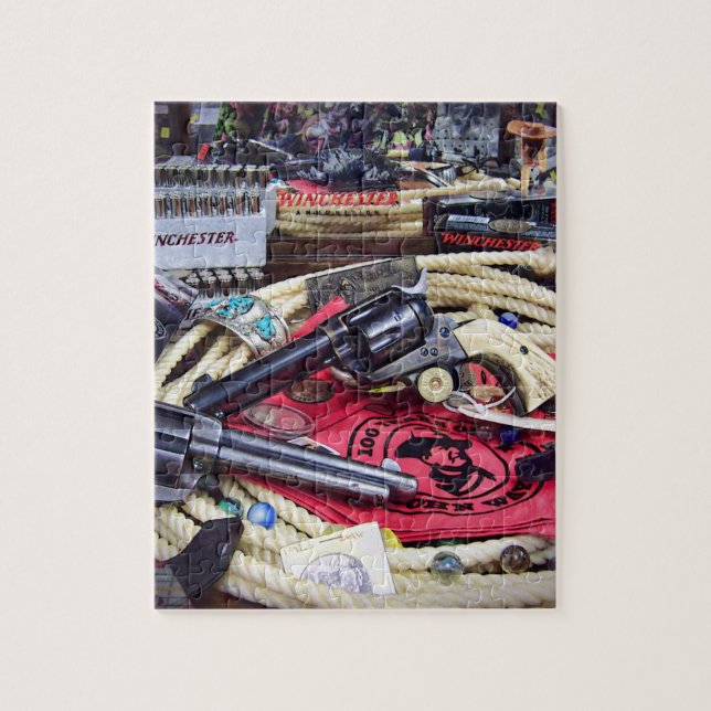 Cowboy Guns and Collectibles Jigsaw Puzzle (Vertical)