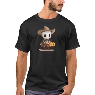cowboy halloween ghost T-Shirt