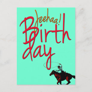 Cowboy Happy Birthday Postcard