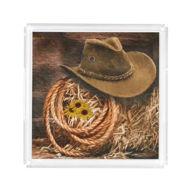 Cowboy Hat Acrylic Tray (Front)