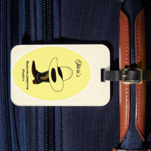Cowboy Hat and boot Bachelorette Party Luggage Tag
