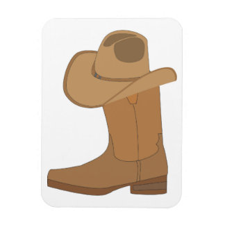 Cowboy Hat and Boot Magnet
