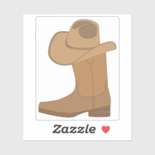 Cowboy Hat and Boot Sticker