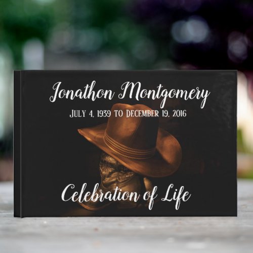 Cowboy Hat and Boots Celebration of Life Guest Book