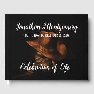 Cowboy Hat and Boots Celebration of Life Guest Book