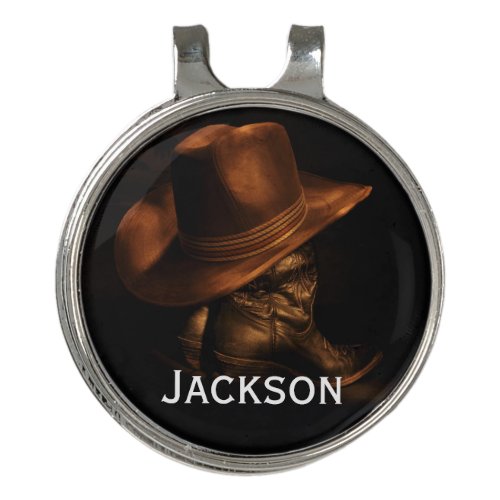 Cowboy Hat and Boots    Golf Hat Clip