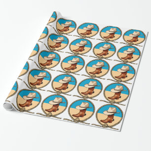 Cowboy Hat and Boots Wrapping Paper