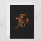 Cowboy Hat and Leather Boots Masculine Personalize Invitation (Back)