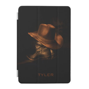 Cowboy Hat and Leather Boots Masculine Personalize iPad Mini Cover