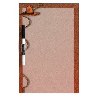 Cowboy Hat and Rope Dry-Erase Board