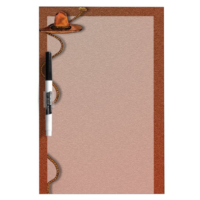 Cowboy Hat and Rope Dry-Erase Board (Front)