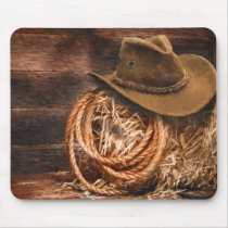 Cowboy Hat and Rope Mouse Pad