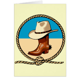 Cowboy Hat, Boots and Rope