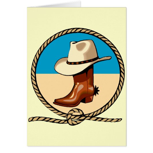 Cowboy Hat, Boots and Rope (Front)