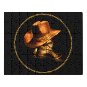 COWBOY HAT & BOOTS      JIGSAW PUZZLE