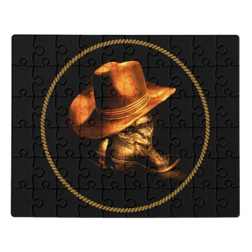 COWBOY HAT  BOOTS      JIGSAW PUZZLE