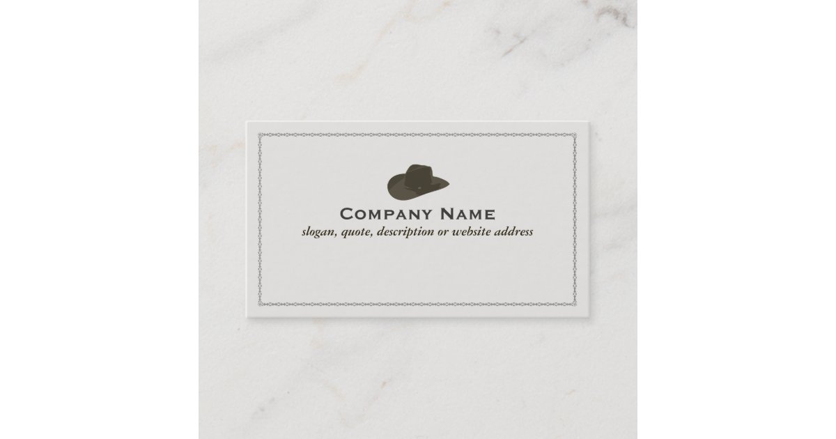 Cowboy Hat Business Card Zazzle