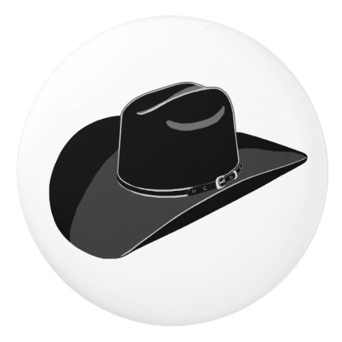 Cowboy hat ceramic knob