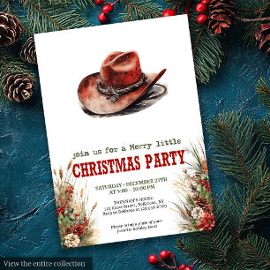 Cowboy Hat Christmas Party Digital Invite