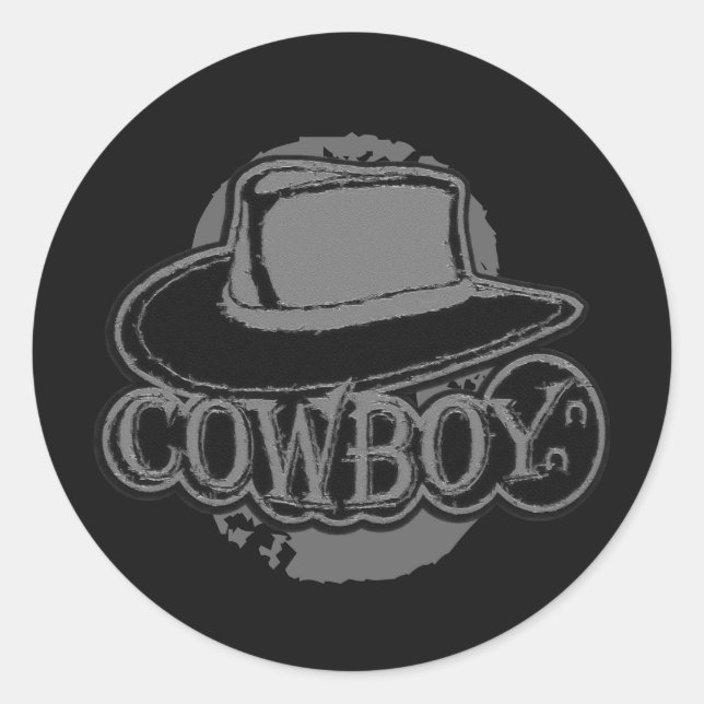 Cowboy Hat!  Classic Round Sticker (Front)