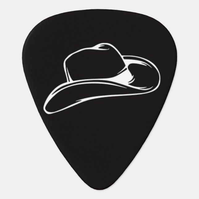 Cowboy Hat Country Music Guitar Pick Plectrum (Front)