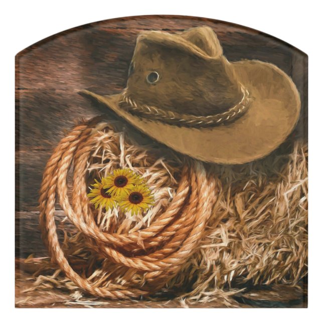 Cowboy Hat Door Sign (Contour Front)